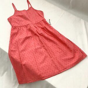 Old Navy Girls Coral Cotton Dress NWT Size 8